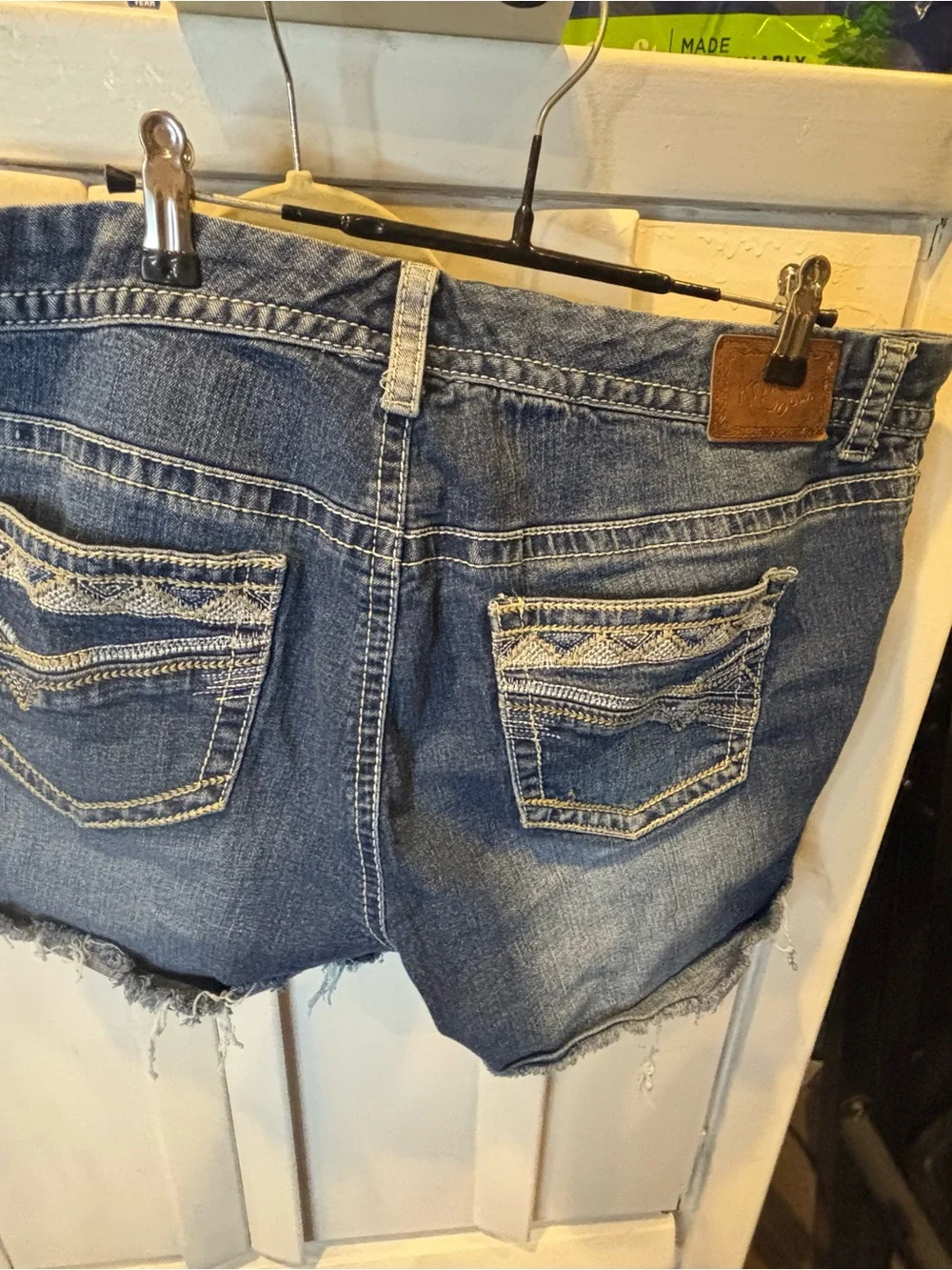 Ariya Faded Blue Distressed Denim Shorts